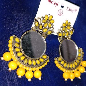 Yellow Mirror Earrings