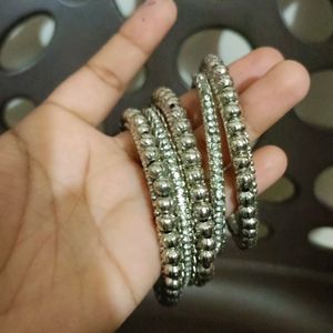 Grey Colour Set Of Bangles