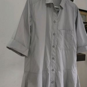 Uniqlo U Dropped Waist 3/4 Sleeve Shirt Dress