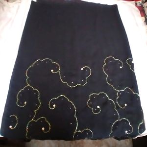 Beautiful Georgette Fancy Chamki Work Black Colour