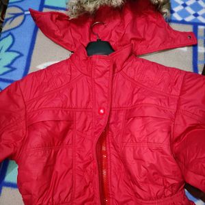 Red Hoodi Wool Jacket