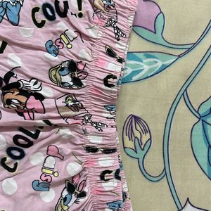 Girls Cartoon Print Shorts