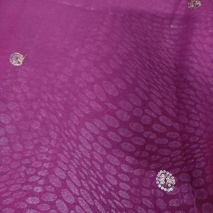 Maroon Jamki Saree