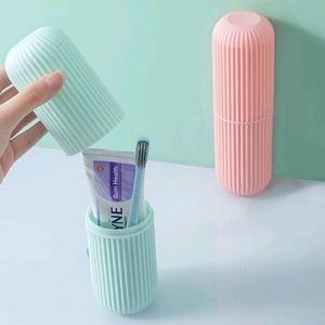 Capsule Shape Travel Toothbrush Toothpaste Case