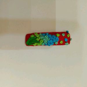 Hand Embroidery Hair Clip