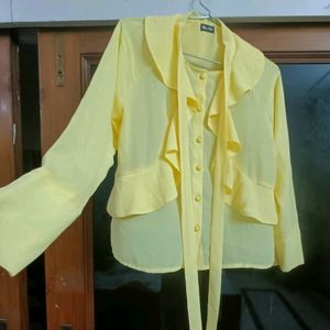 New Georgett  Yellow Women Top