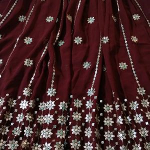 Maroon Gown Set