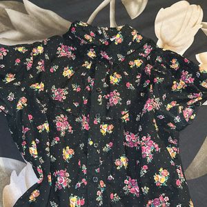 Black Floral Shirt