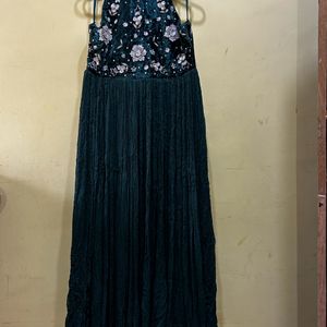 AND Green Embroidery Maxi Dress Size L