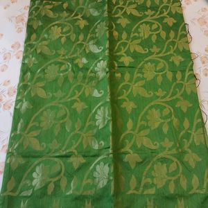 Green Taant Benarasi Saree With All Over Zari Work