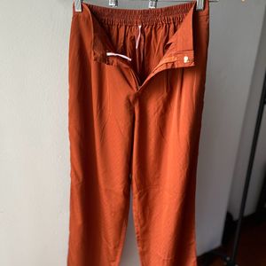 Rust Orange High Waist Pants