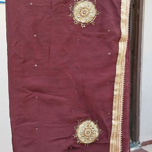 Saree With Stiched Blouse