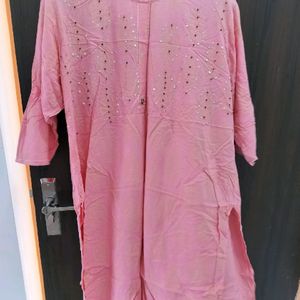 Pink Kurta With Palazzo