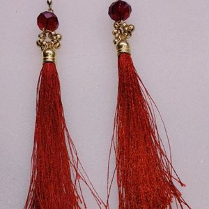 Long Silk Thread Earrings