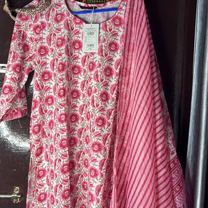 Women’s Pink Kurta Plazzo Duppata