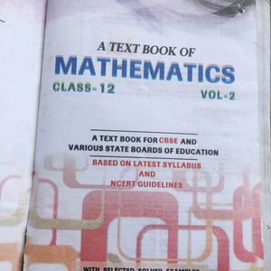 KC Sinha 12Th Mathematics Book