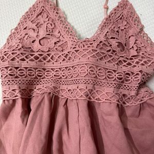 Lacy Back Tie Up Playsuit