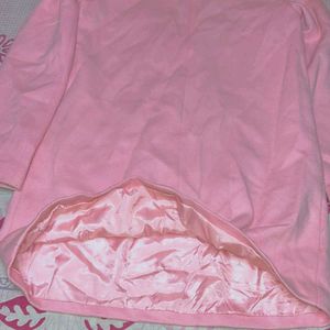 Stylish Korean Top Pink And White Koller