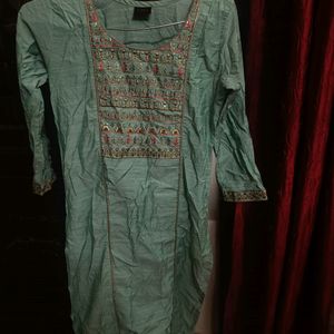 Mint Green Ethnic Kurti 😍