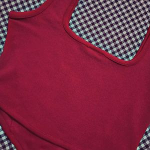 Stylish Maroon Crop Top