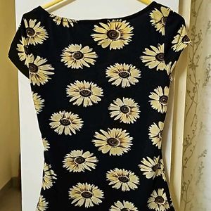 Sunflower Print Top