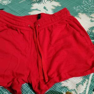 Red Stretchable Shorts