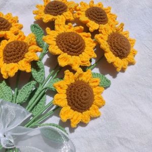 Pack Of 6 Crochet Sunflowers 🌻