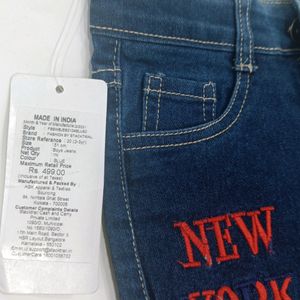 Denim Blue Jeans For Boys (2-3 Years)