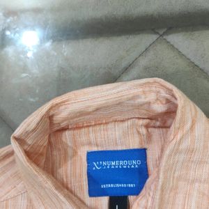 Peach Numerouno Formal Shirt