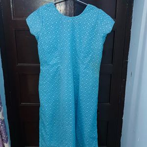 Blue Shiny Kurti