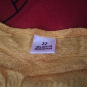 Hand Embroidered Cute Yellow Kurti