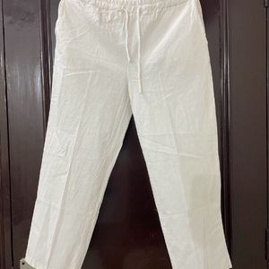 White Cotton Trousers