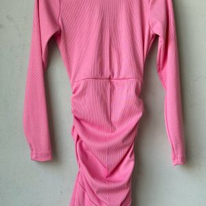 Ruched Pink Dress