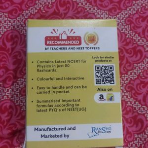 Rrr Ncert In Minutes Flash Cards For Physics