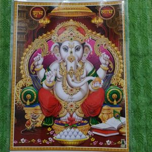 Ganesha Photo Laminated