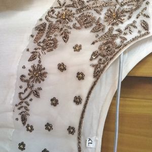 Cream Colour Long Gown