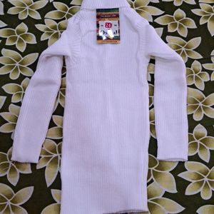 Turtle Neck Sweater For Babies White