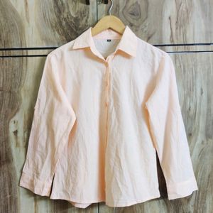 Peach Colour Cotton Shirt Size-36