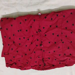 Red Top With Black Ribbon