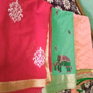 Combo Three Rarely Used Sarees