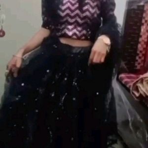 🖤🖤 Black Stylish Heavy Lehnga