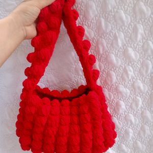 Red Crochet Handbag
