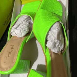 Neon Block Heels