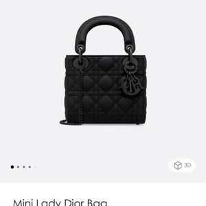 PRICE DROP🔥 Dior Lady Matte Black Bag