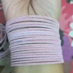 Light Pink Velvet Bangles