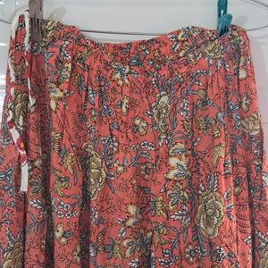 Vibrant Light Orange Or Coral Lahenga/Skirt