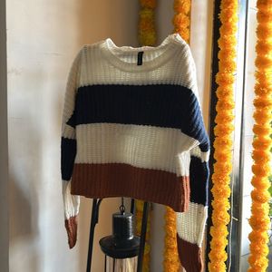 Lined Multi Colour Sweater