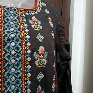 Aavasa Printed Long Anaarkali Kurta Size 38-40