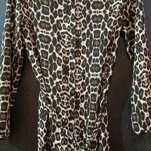 Long Shirt Dress (Leopard Print)