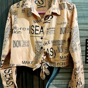 Newspaper Print Shirt